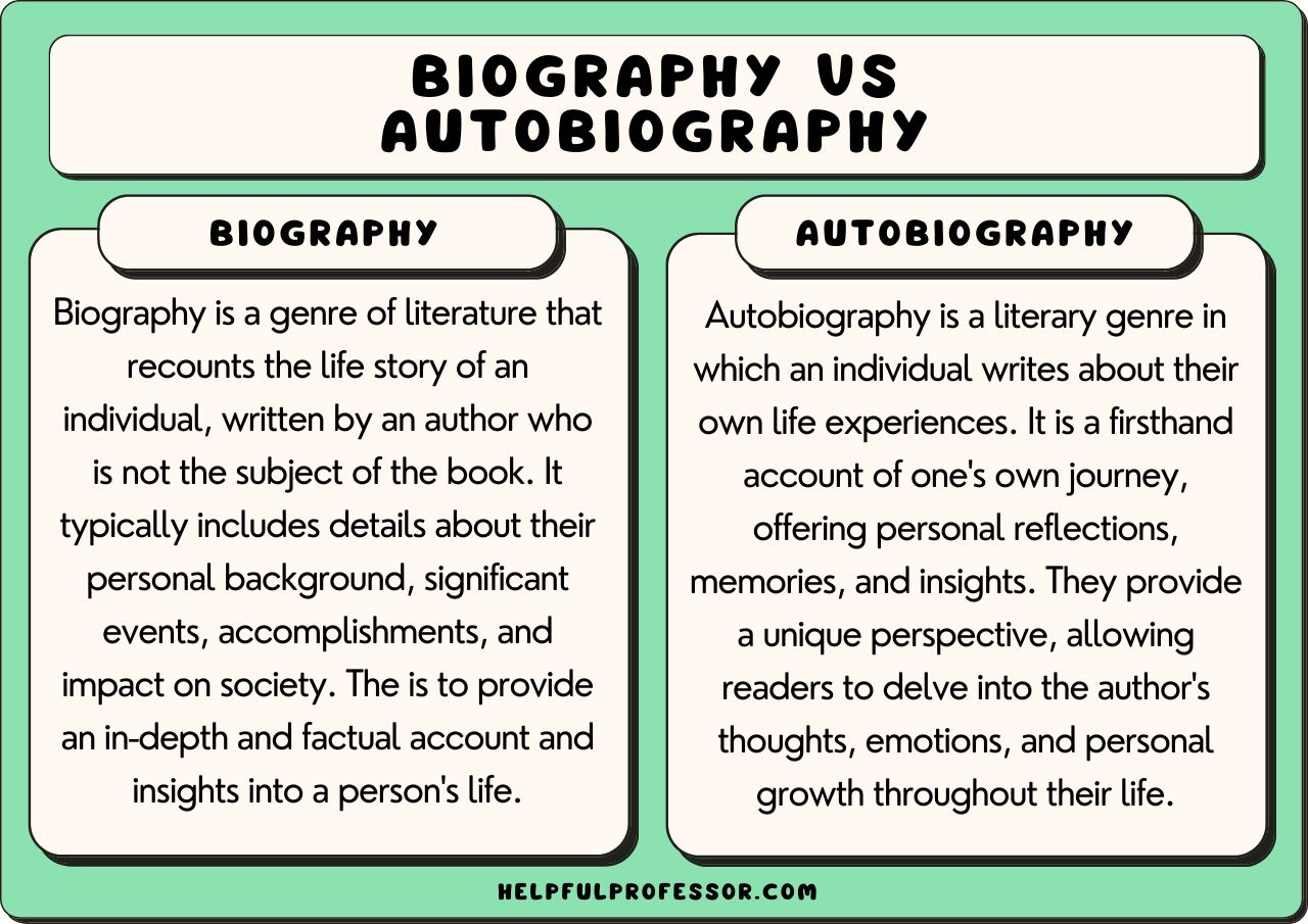 the different between autobiography and biography